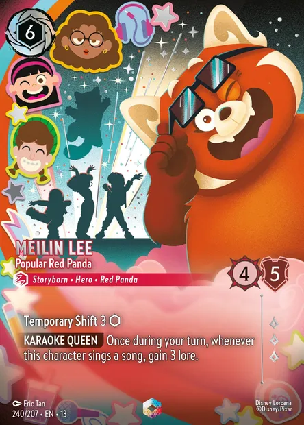 Meilin Lee - Popular Red Panda, Disney Lorcana card CH13-240 — Attack of the Vine! set