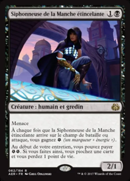 Siphonneuse de la Manche étincelante, carte Magic AER 62 — extension La révolte éthérique