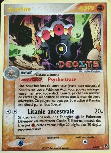 Kaorine, carte Pokémon DX 5 — extension EX Deoxys