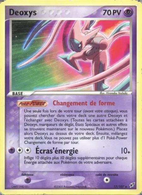 Deoxys, carte Pokémon DX 17 — extension EX Deoxys