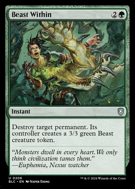 Beast Within, Magic card BLC 206 — Bloomburrow Commander set