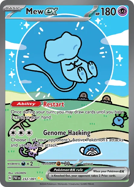Mew ex, Pokémon card PAF 232 — Paldean Fates set