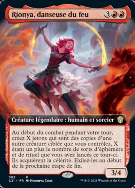 Rionya, danseuse du feu, carte Magic C21 382 — extension Commander 2021