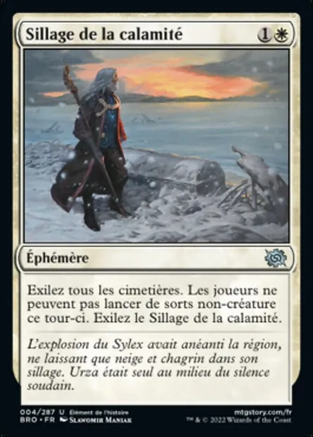 Sillage de la calamité, carte Magic BRO 4 — extension La Guerre Fratricide