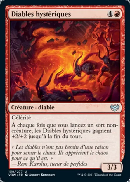 Diables hystériques, carte Magic VOW 159 — extension Innistrad : noce écarlate