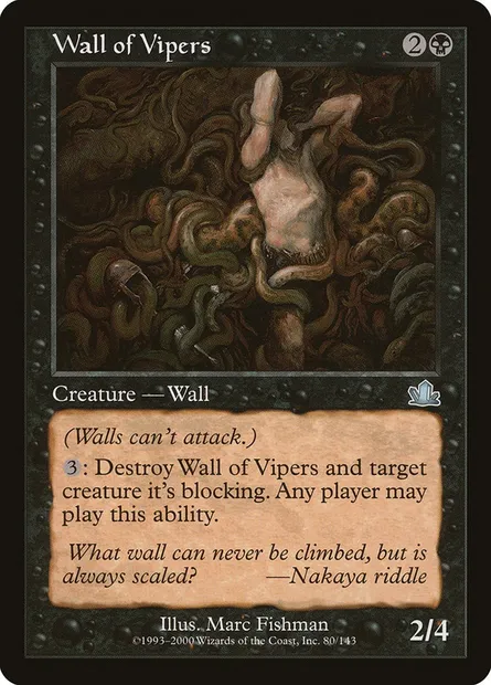 Mur de vipères, carte Magic PCY 80 — extension Prophétie
