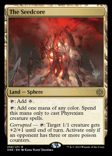 La Drupe, carte Magic PONE 259p — extension Phyrexia: All Will Be One Promos