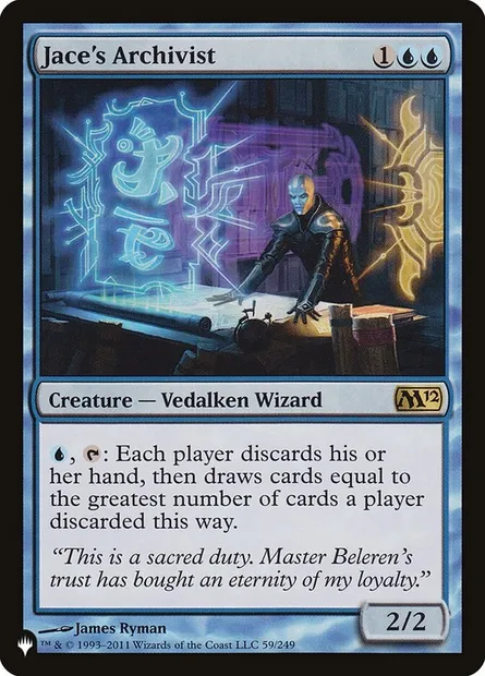 Jace's Archivist, Magic card PLST M12-59 — The List set