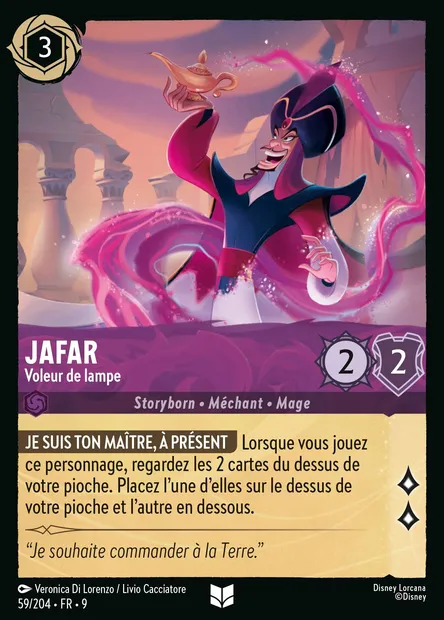Jafar - Voleur de lampe, carte Disney Lorcana CH9-059 — extension Fabuleux