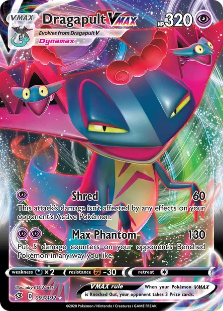 Dragapult VMAX, Pokémon card RCL 93 — Rebel Clash set