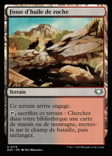 Fosse d'huile de roche, carte Magic EOC 173 — extension Edge of Eternities Commander