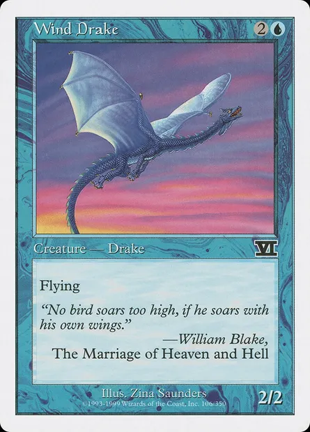 Wind Drake, Magic card 6ED 106 — Classic Sixth Edition set