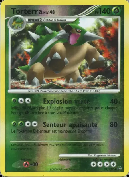 Torterra, carte Pokémon PL 39 — extension Platine