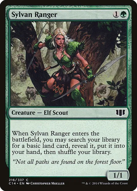 Sylvan Ranger, Magic card C14 216 — Commander 2014 set