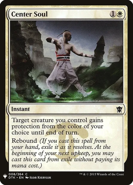 Centrer l'âme, carte Magic PLST DTK-8 — extension The List