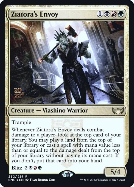 Ziatora's Envoy, Magic card PSNC 232s — Streets of New Capenna Promos set