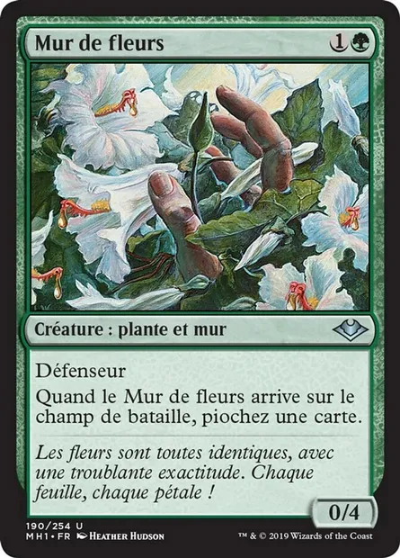 Mur de fleurs, carte Magic MH1 190 — extension Horizons du Modern