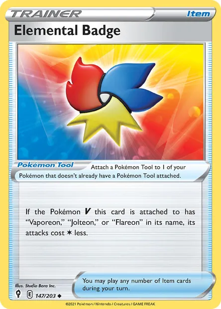 Elemental Badge, Pokémon card EVS 147 — Evolving Skies set
