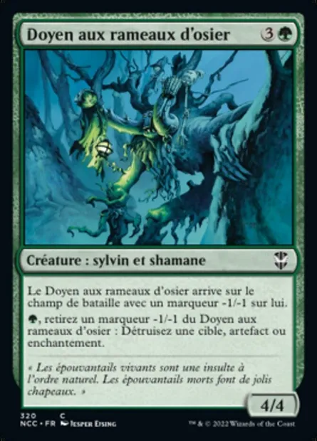 Doyen aux rameaux d'osier, carte Magic NCC 320 — extension New Capenna Commander