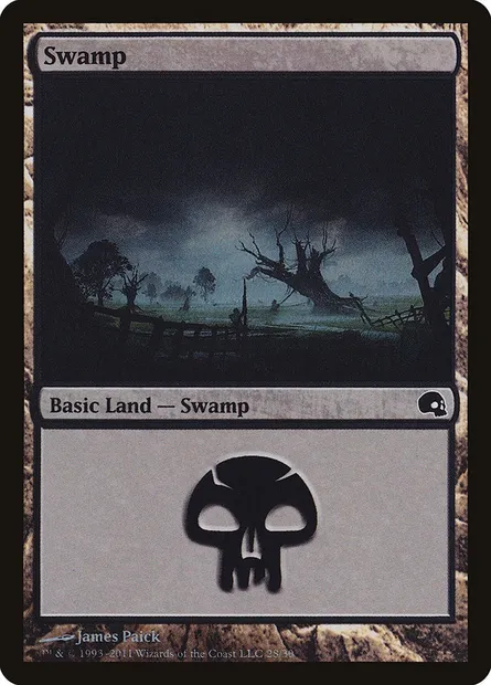 Swamp, Magic card PD3 28 — Premium Deck Series: Graveborn set