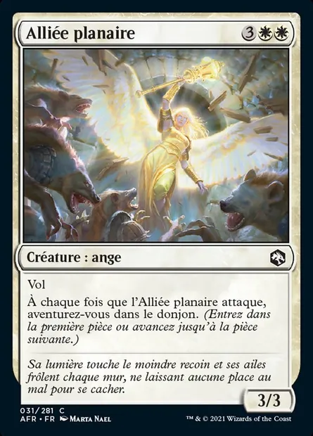 Alliée planaire, carte Magic AFR 31 — extension Forgotten Realms: Aventures dans les Royaumes Oubliés