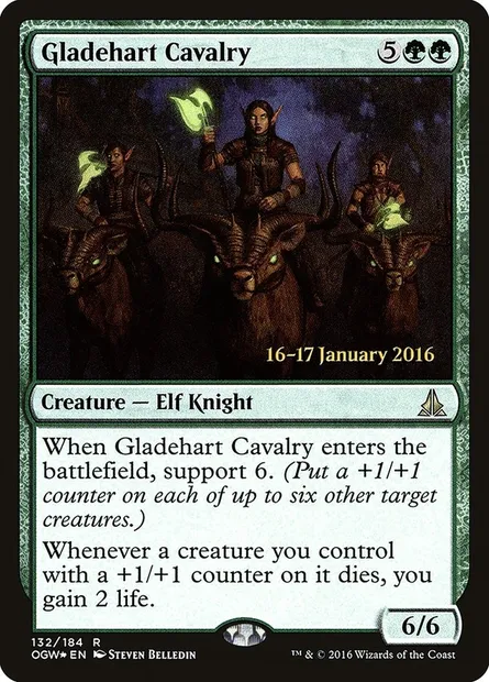 Gladehart Cavalry, Magic card POGW 132s — Oath of the Gatewatch Promos set