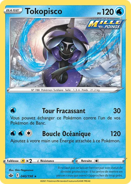 Tokopisco, carte Pokémon CRE 40 — extension Règne de Glace