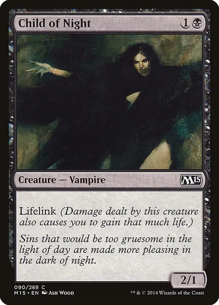Child of Night, Magic card M15 90 — Magic 2015 set