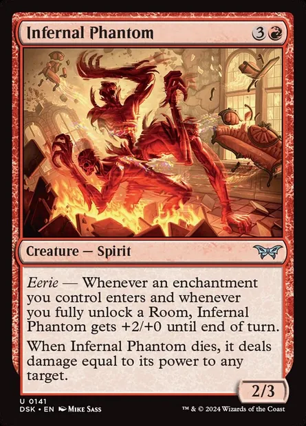 Infernal Phantom, Magic card DSK 141 — Duskmourn: House of Horror set