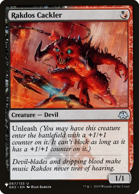 Rakdos Cackler, Magic card PLST GK2-67 — The List set