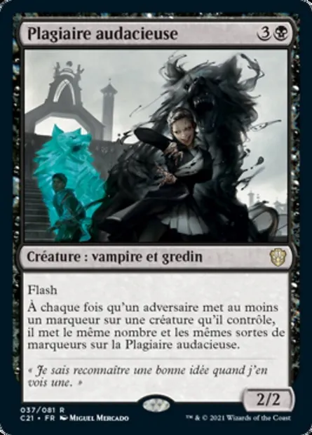 Plagiaire audacieuse, carte Magic C21 37 — extension Commander 2021