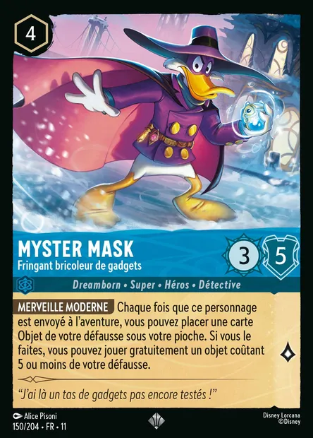 Myster Mask - Fringant bricoleur de gadgets, carte Disney Lorcana CH11-150 — extension Givresort