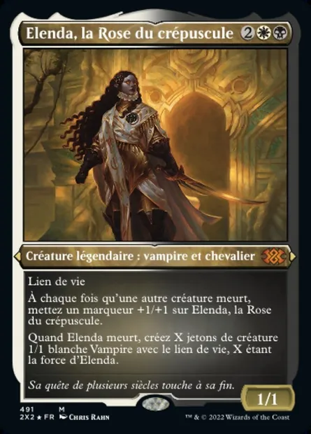 Elenda, la Rose du crépuscule, carte Magic 2X2 491 — extension Double Masters 2022