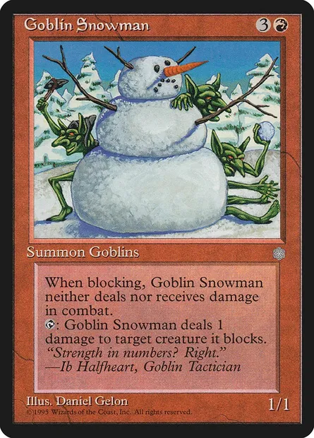 Goblin Snowman, Magic card ICE 191 — Ice Age set