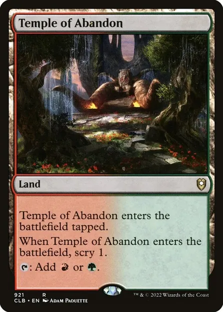 Temple of Abandon, Magic card CLB 921 — Commander Legends: Battle for Baldur's Gate set