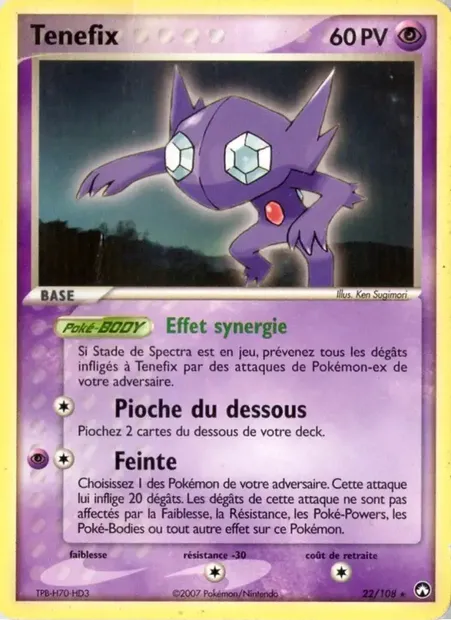 Ténéfix, carte Pokémon PK 22 — extension EX Gardiens du Pouvoir