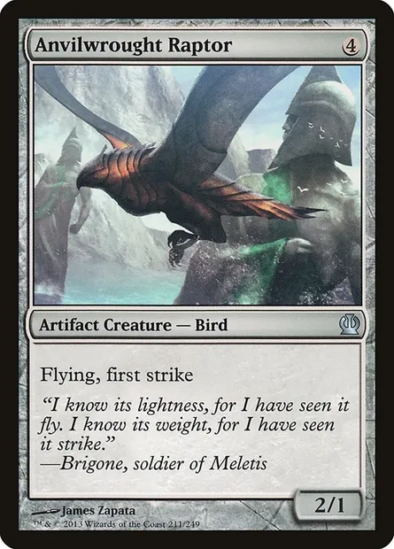 Anvilwrought Raptor, Magic card THS 211 — Theros set