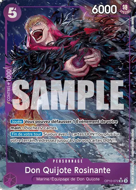 Don Quijote Rosinante, carte One Piece OP10-072 — extension SANG ROYAL