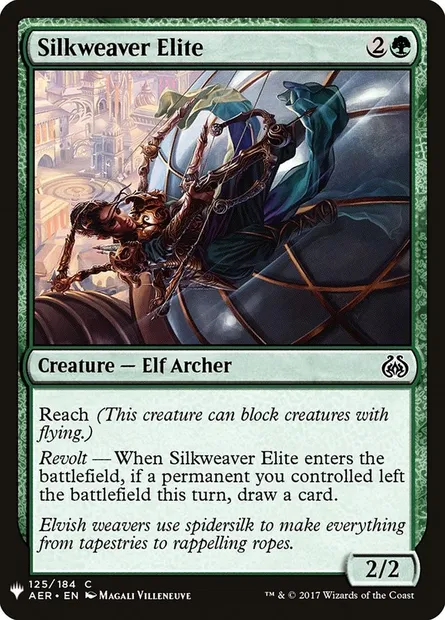 Silkweaver Elite, Magic card PLST AER-125 — The List set