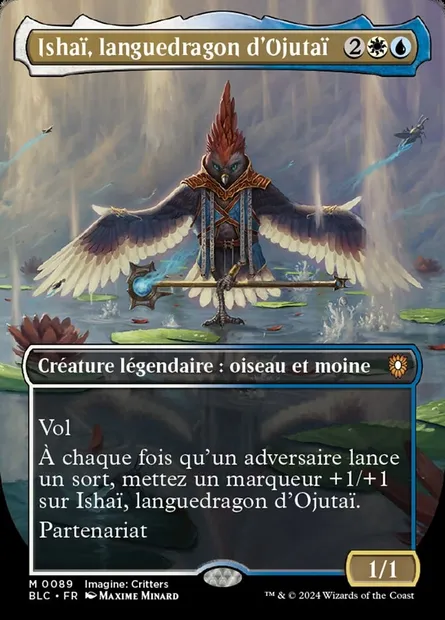 Ishaï, languedragon d'Ojutaï, carte Magic BLC 89 — extension Bloomburrow Commander