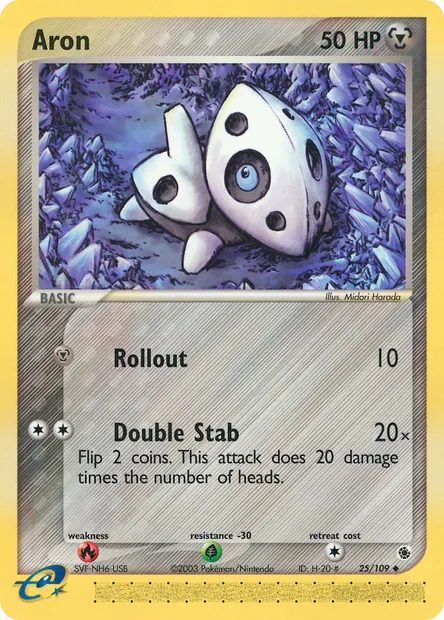 Aron, Pokémon card RS 25 — Ruby & Sapphire set