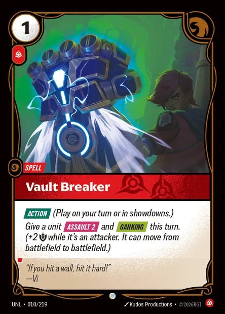 Vault Breaker, Riftbound card UNL 010 — Unleashed set