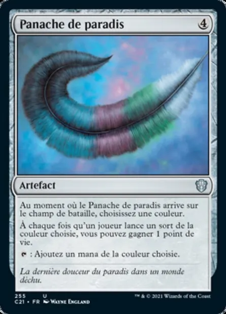 Panache de paradis, carte Magic C21 255 — extension Commander 2021