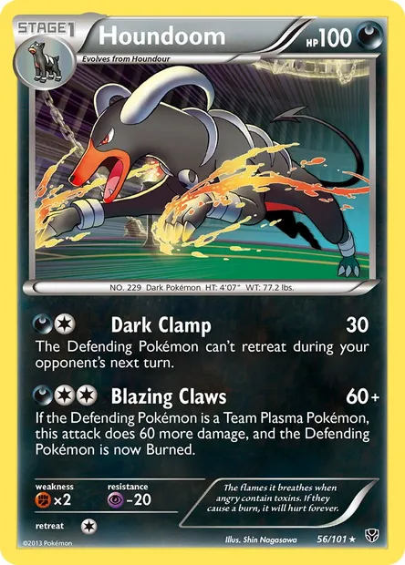 Houndoom, Pokémon card PLB 56 — Plasma Blast set