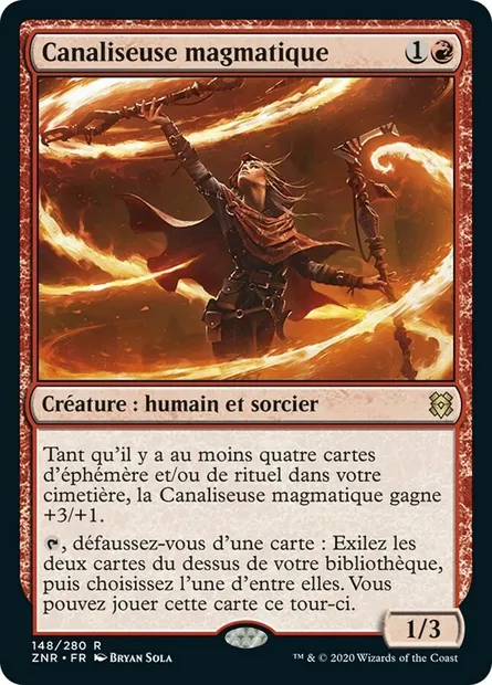 Canaliseuse magmatique, carte Magic ZNR 148 — extension Renaissance de Zendikar