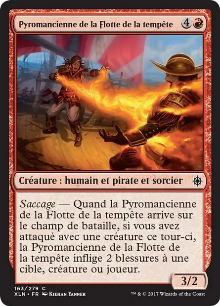 Pyromancienne de la Flotte de la tempête, carte Magic XLN 163 — extension Ixalan