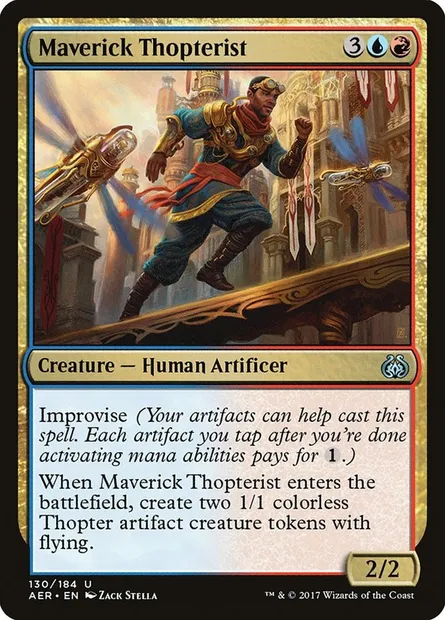 Maverick Thopterist, Magic card AER 130 — Aether Revolt set