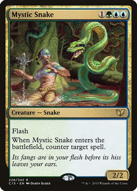 Mystic Snake, Magic card C15 228 — Commander 2015 set