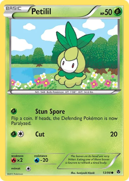 Petilil, Pokémon card EPO 13 — Emerging Powers set