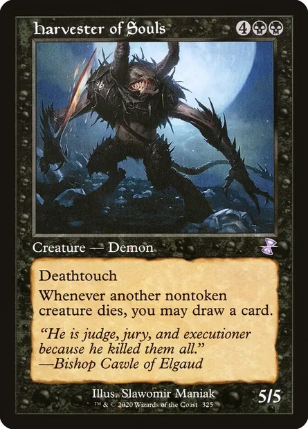 Harvester of Souls, Magic card TSR 325 — Time Spiral Remastered set